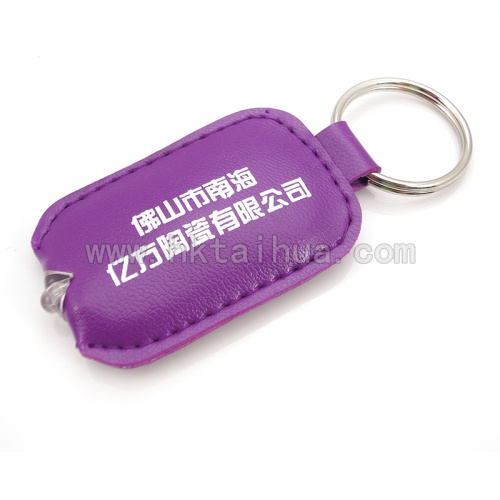 leather led keychain